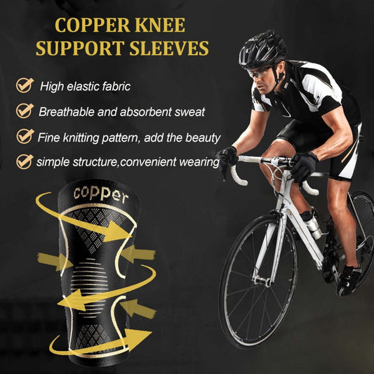 🦵 50% RABATT! 💪 Kupfer-Kompressionskniebandage – Abgestufte Stützung, atmungsaktiv & langlebig – Ideal für Sport, Gelenkschutz & Alltag 🏃‍♂️
