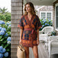 👗 50% RABATT! 🏝️ Schmeichelhafter V-Ausschnitt Playsuit im exotischen Tropenprint – Leicht, luftig & dein unverzichtbares Sommer-Urlaubsoutfit – perfekt für Strand, Pool und heiße Tage 🌸