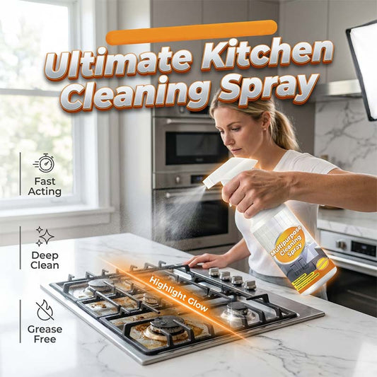 🧽 KAUFE 3, ERHALTE 1 GRATIS! 🧼 Vielseitiges Küchen-Reinigungsspray – Starker Entfetter für Arbeitsplatten, Herdplatten, Spülen & Geräte – Fettlösend, rückstandsfrei & effektiv 🔥