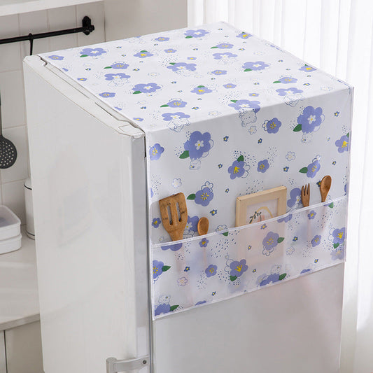 🧊 50% RABATT! 🛍️ Transparente wasserdichte Kühlschrankabdeckung – Mit Aufbewahrungstaschen, passend für ein- & zweitürige Modelle – Schützt zuverlässig vor Staub & Fett 🏠