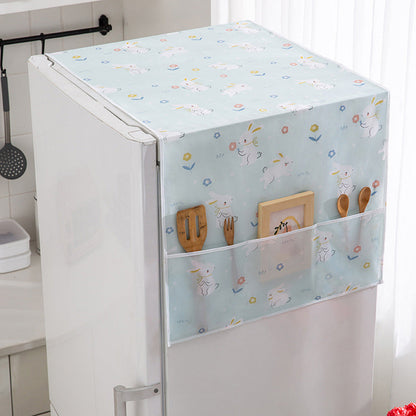 🧊 50% RABATT! 🛍️ Transparente wasserdichte Kühlschrankabdeckung – Mit Aufbewahrungstaschen, passend für ein- & zweitürige Modelle – Schützt zuverlässig vor Staub & Fett 🏠