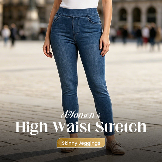 👖 50% RABATT! 🌞 Damen Sportleggings im Jeans-Look – hochtailliert, poformernd & mit Taschen – Elastisch, bequem & vielseitig – perfekt für Yoga, Alltag oder Reisen 🔥