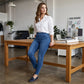👖 50% RABATT! 🌞 Damen Sportleggings im Jeans-Look – hochtailliert, poformernd & mit Taschen – Elastisch, bequem & vielseitig – perfekt für Yoga, Alltag oder Reisen 🔥