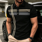 👕 50% RABATT! 🌞 Golf-Kurzarmhemd mit Streifen – lässig & funktional – Atmungsaktiv, leicht & perfekt für Golf, Büro oder heiße Sommertage ⛳
