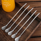 🥤 50% RABATT! 🥄 2‑in‑1 Trinkhalm‑Löffel – 304 Edelstahl, abnehmbar & wiederverwendbar ✨
