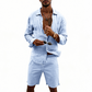 👔 50% RABATT! ☀️ Herren-Leinenhemd & Shorts Set – Lässig, atmungsaktiv & vielseitig – Perfekt für Sommer & Urlaub 🩳