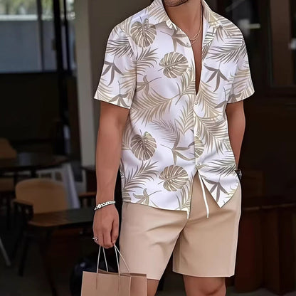 👕 50% RABATT! 🌴 2-teiliges Set aus Hawaiihemd & Shorts für Herren – Leicht, luftig & tropischer Stil – Perfekt für Sommer & Urlaub 🩳