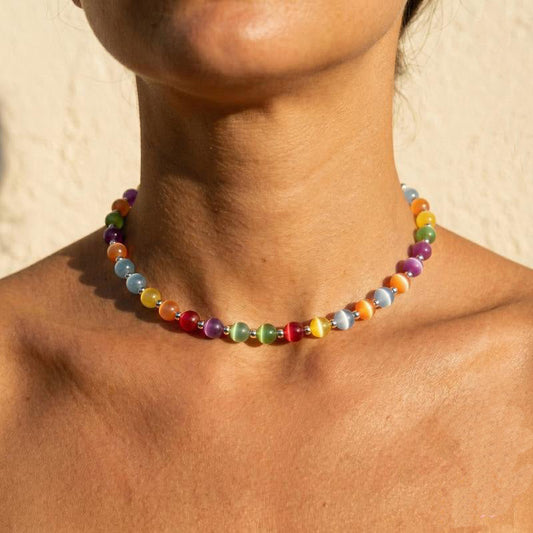 🌈 50% RABATT! 💎 Regenbogen Katzenauge-Perlenschmuck – Funkelnd, elegant & vielseitig – Perfekt für jeden Anlass & als besonderes Geschenk ✨