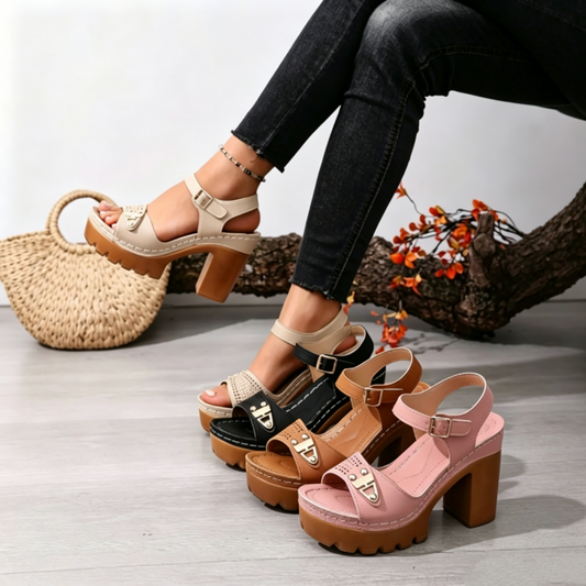 👡 50% RABATT! ☀️ Damen Blockabsatz Plateau Sandalen – Stabil, gepolstert & perfekt für den Sommer – Bequem für lange Spaziergänge, Strandtage oder den täglichen Gebrauch ✨