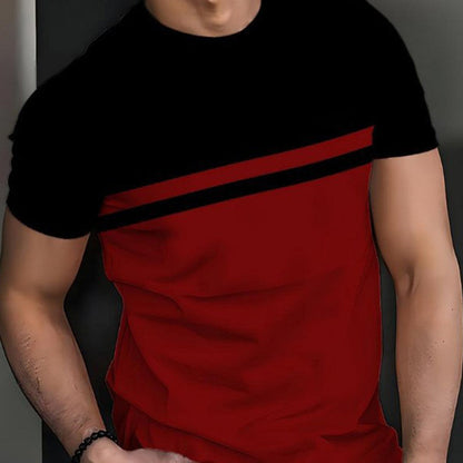 👕 50% RABATT! 🎨 Herren-Crewneck-T-Shirt mit Farbblöcken – Weiche Baumwolle & markanter Kontrast – Vielseitig für Alltag, Freizeit oder einen lässigen Look – bequem & stylisch 🌿✨