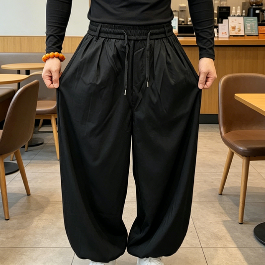 👖 50% RABATT! 🌞 Lässige Sommer-Haremshose für Herren – Atmungsaktive Baumwolle, elastischer Bund & lockere Passform – Perfekt für Yoga, Entspannung oder heiße Tage 🧘‍♂️