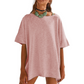 👕 50% RABATT! 🌺 Lockeres Damen-Oberteil mit U-Boot-Ausschnitt – Einfarbig, leicht & perfekt für Sommer & Alltag – Bequem & vielseitig für warme Tage oder entspannte Stunden zu Hause ✨