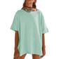 👕 50% RABATT! 🌺 Lockeres Damen-Oberteil mit U-Boot-Ausschnitt – Einfarbig, leicht & perfekt für Sommer & Alltag – Bequem & vielseitig für warme Tage oder entspannte Stunden zu Hause ✨