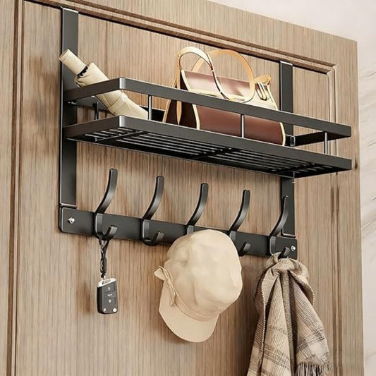 🚪 50% RABATT! 🧺 Über-Tür-Haken mit Aufbewahrungskorb – Platzsparend, stabil & leicht montiert – Ideal für Handtücher, Accessoires & Küchenutensilien 🏠