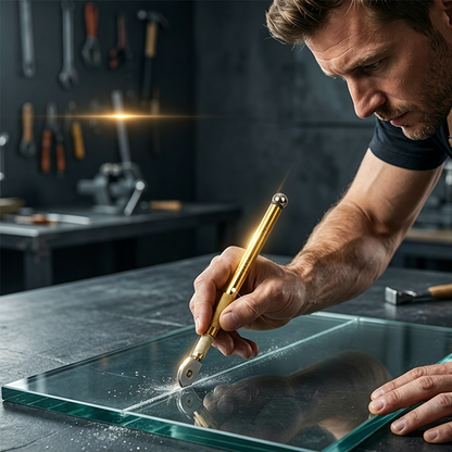 🔧 KAUFE 2, ERHALTE 1 GRATIS! 🪟 Professioneller Glasschneider im Stiftdesign – Hartmetallscheibe, ergonomischer Griff & präzise Schnitte – Ideal für Spiegel, Fenster & Glaskunst ✨