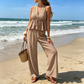 👕 50% RABATT! ✨ Set aus gestreiftem Damen-Top mit V-Ausschnitt & weiter Hose – Leicht, bequem & stylisch – Perfekt für Alltag, Urlaub & heiße Tage 🌴