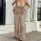 👕 50% RABATT! ✨ Set aus gestreiftem Damen-Top mit V-Ausschnitt & weiter Hose – Leicht, bequem & stylisch – Perfekt für Alltag, Urlaub & heiße Tage 🌴