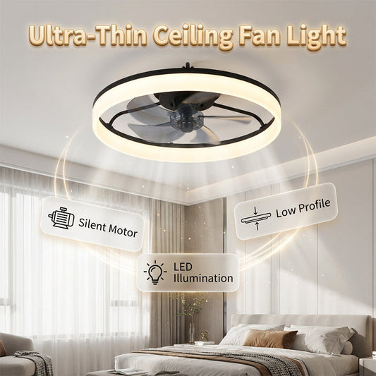 🌀 50% RABATT! 💡 Moderner leiser Deckenventilator mit LED – 3 Geschwindigkeiten & Fernbedienung – Energieeffizient – perfekt für Schlaf- und Wohnzimmer ✨🏠