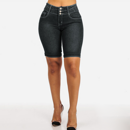 🩳 50% RABATT! 🌟 Damen-Jeansshorts mit hoher Taille aus Stretch-Denim – Figurumschmeichelnd & bequem – Perfekt für Sommer, Strand oder lässige Tage – kombinierbar mit jedem Oberteil ✨