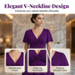 👗 50% RABATT! ✨ Elegantes V-Ausschnitt-Kleid mit gedrehtem Vorderteil & Taschen – Figurumschmeichelnd, vielseitig & bequem – perfekt für Büro, Alltag oder besondere Anlässe – femininer Look mit praktischen Details 🌸👜