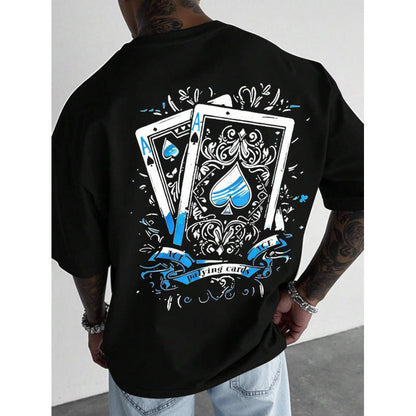 👕 50% RABATT! ♠️ Herren-T-Shirt mit Spielkartenmotiv – Coole Grafik, weiche Baumwolle & perfekt für Spieleabende oder Freizeitlooks – Atmungsaktiv & vielseitig kombinierbar 🃏