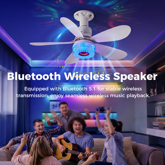🌀 50% RABATT! 🎵 3-in-1-Deckenventilator mit Licht & Bluetooth-Lautsprecher – Kühle Brise & sanftes Licht – Angenehme Musik – Komfort den ganzen Tag, ideal für Wohnzimmer oder Schlafzimmer 🛋️✨