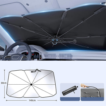 ☀️ 50% RABATT! 🚗 Biegbarer Auto-Windschutzscheiben-Sonnenschutz-Schirm – UV-Schutz, flexible Größe & einfache Faltung – hält das Auto kühl und schützt Armaturenbrett und Lenkrad vor Sonneneinstrahlung 🛡️