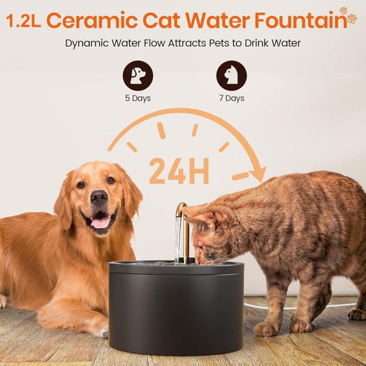 🐕 50% RABATT! ⏰ Trinkbrunnen für Katzen & Hunde – Wasserzirkulation, leiser Betrieb & einfache Reinigung – Frischwasserquelle für gesunde Haustiere – mit Kohlefilter und einstellbarer Wassermenge 💧