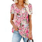 👚 50% RABATT! 🌸 Leicht fließendes Damen-Shirt mit Blumendruck & Knopfleiste – Luftig & vielseitig – Perfekt für Alltag, Freizeit oder warme Sommertage – bequemer Style mit femininer Note ✨