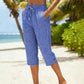 👖 50% RABATT! ⏰ Damen Sommer karierte 3/4 Hose – Leicht, luftig & lockere Passform – Perfekt für Strand, Alltag oder entspannte Tage im Freien 🌺✨