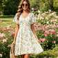 👗 50% RABATT! 🌸 Damen-Kleid mit floralem Print & V-Ausschnitt – Luftig, bequem & vielseitig – Perfekt für Sommer, Alltag oder Reisen – leicht und romantisch ☀️