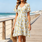 👗 50% RABATT! 🌸 Damen-Kleid mit floralem Print & V-Ausschnitt – Luftig, bequem & vielseitig – Perfekt für Sommer, Alltag oder Reisen – leicht und romantisch ☀️