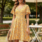 👗 50% RABATT! 🌸 Damen-Kleid mit floralem Print & V-Ausschnitt – Luftig, bequem & vielseitig – Perfekt für Sommer, Alltag oder Reisen – leicht und romantisch ☀️