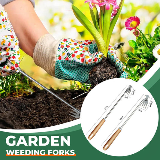 🌿 KAUFE 2, ERHALTE 1 GRATIS! 🔧 Multifunktionale Garten-Jätgabel mit Holzgriff – Ein guter Helfer beim Unkrautjäten – Ergonomischer Griff, rostfreier Kopf – ideal für Beete, Rasenkanten und lockere Böden 🧑‍🌾
