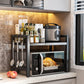 🧰 50% RABATT! 🍳 Erweiterbares Mikrowellenregal – Verstellbar, 75 kg Tragkraft & mit Haken – Ideal für Küche, Speisekammer & Werkstatt 🏠