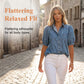 👚 50% RABATT JETZT! 💙 Damen Puffärmel Jeansbluse – Knopfleiste, Kragen & leicht – Atmungsaktive Baumwollmischung – romantisches Volumen & Alltagscharme für jeden Tag ✨