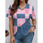 👚 50% RABATT! ✨ Damen-T-Shirt mit V-Ausschnitt & schickem Denim-Print – Leicht, atmungsaktiv & vielseitig – perfekt für Alltag, Freizeit oder lässige Bürotage – kombiniert lässigen Denim-Look mit bequemem Jersey-Stoff 🧵