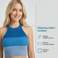 👗 60% RABATT! 🌊 Schickes Strickrock-Set mit Farbverlauf – Neckholder-Crop-Top & figurbetonte Passform – Gerippter Strick, perfekt für einen eleganten Sommer-Look oder besondere Anlässe ✨