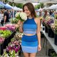 👗 60% RABATT! 🌊 Schickes Strickrock-Set mit Farbverlauf – Neckholder-Crop-Top & figurbetonte Passform – Gerippter Strick, perfekt für einen eleganten Sommer-Look oder besondere Anlässe ✨
