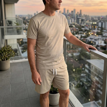 👕 50% RABATT! ⏰ Herren Urban Freizeit-Set – Bedrucktes T-Shirt & Kordel-Shorts – Bequem, vielseitig & perfekt für Stadt, Strand oder entspannte Tage zu Hause – lässiger Look mit hohem Tragekomfort 🩳