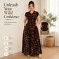 🐆 50% RABATT! 👗 Elegantes Damen-Kleid mit Leopardenprint & Reverskragen – Figurbetont, vielseitig & stilvoll – Perfekt für Büro, Dinner & besondere Anlässe ✨