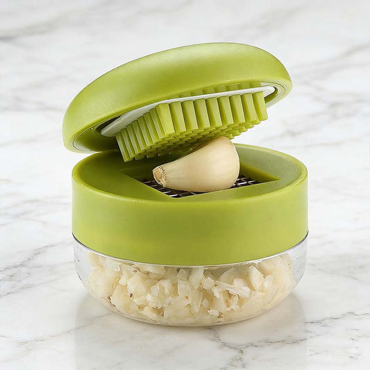 🧄 50% RABATT! ❄️ Mini-Knoblauchpresse mit Auffangbehälter – Kompakt, vielseitig & leicht zu reinigen – Ideal für Knoblauch, Ingwer & Chili in der Küche 🍳