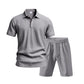 👕 50% RABATT! 💥 Herren lässiges Oberteil & Shorts 2-teiliges Set – Leinenmischung & Revers-Kragen – Elastischer Bund – perfekt für warme Tage, Strand oder Freizeit – bequem und stilvoll ✨🩳🌿