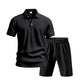 👕 50% RABATT! 💥 Herren lässiges Oberteil & Shorts 2-teiliges Set – Leinenmischung & Revers-Kragen – Elastischer Bund – perfekt für warme Tage, Strand oder Freizeit – bequem und stilvoll ✨🩳🌿