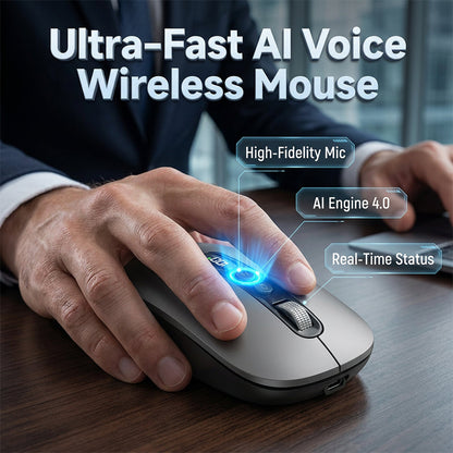 🖱️ 50% RABATT! 💬 Kabellose Maus mit KI-Sprachsteuerung – 1600 Wörter/Min., Übersetzung & ergonomisch – Ideal für Büro & Multitasking ✨