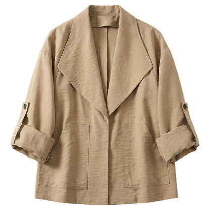 🧥 60% RABATT! 🍂 Lässige Damenjacke im Vintage-Stil mit Reverskragen – Weiche Wollmischung & bequeme Passform – Perfekt für Herbst, Layering oder smarte Freizeit-Looks – zeitlos und vielseitig ✨
