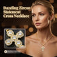 💎 50% RABATT! ✨ Zirkonia-Kreuzanhänger mit Zopflochkette – Funkelnd, elegant & zeitlos – Perfekt für Alltag oder besondere Anlässe – ein stilvolles Accessoire mit Bedeutung ✝️