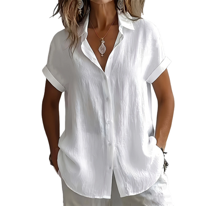 👚 50% RABATT! ☀️ Damen Sommer-Freizeit-Kurzarmhemd – Leicht, luftig & vielseitig – Perfekt für warme Tage, Strand oder Alltag – femininer Look mit hohem Tragekomfort 🌸✨