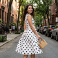 👗 50% RABATT! 🌸 Damen-Kleid mit Polka-Dot-Muster, V-Ausschnitt & ärmellos – Luftig, elegant & vielseitig – Perfekt für Alltag, Büro oder besondere Anlässe – zeitloser Look mit Frische ✨