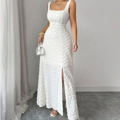 👗 60% RABATT! ⏰ Damen-Maxikleid mit eckigem Ausschnitt & seitlichem Schlitz – Ärmellos, elegant & vielseitig – Perfekt für Sommer, Strand oder besondere Anlässe – stilvoll und luftig 🌸✨